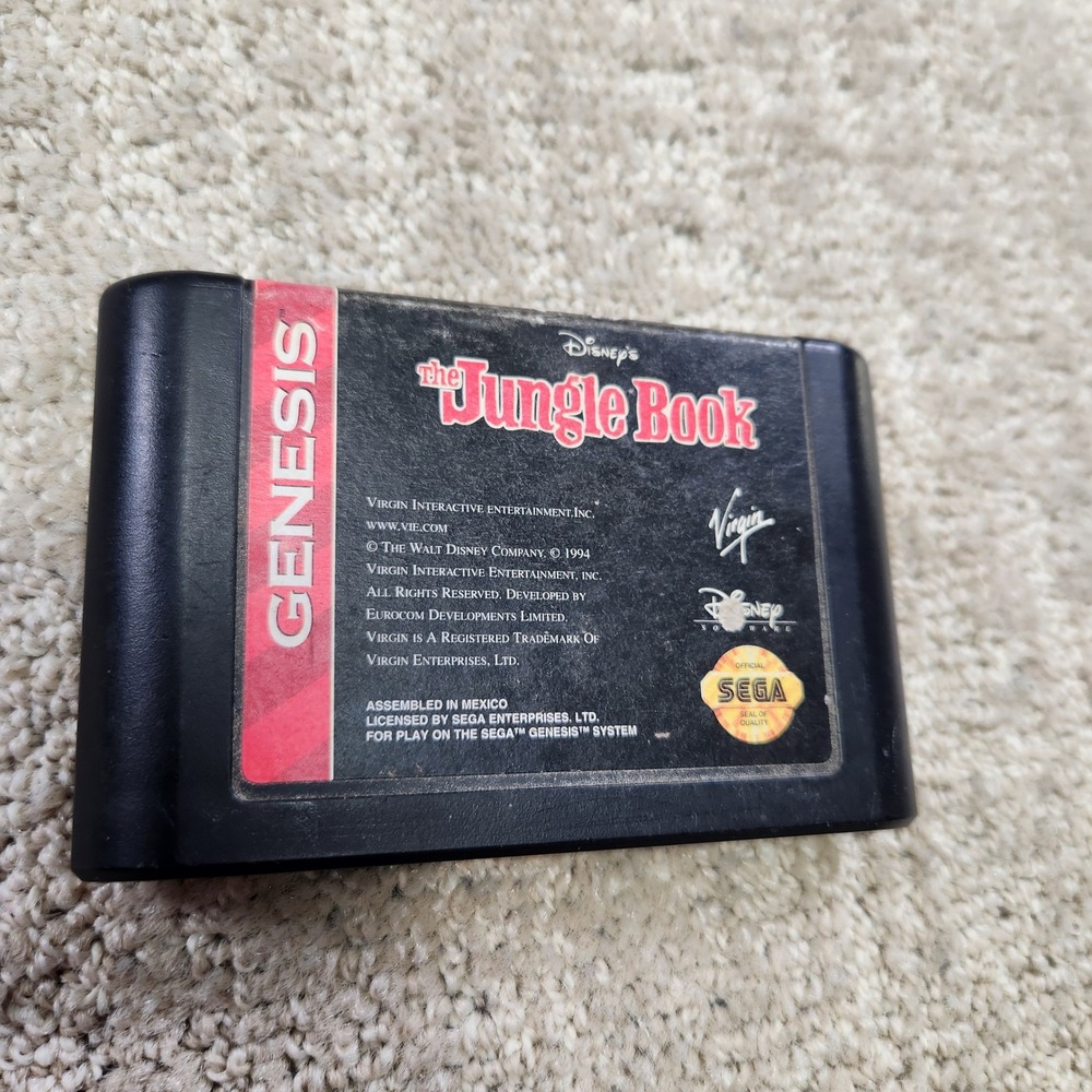 Disney's The Jungle Book Sega Genesis Game Cartridge Virgin Interactive 1994